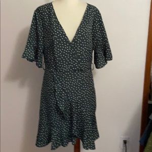 Beautiful green and white polka dot dress